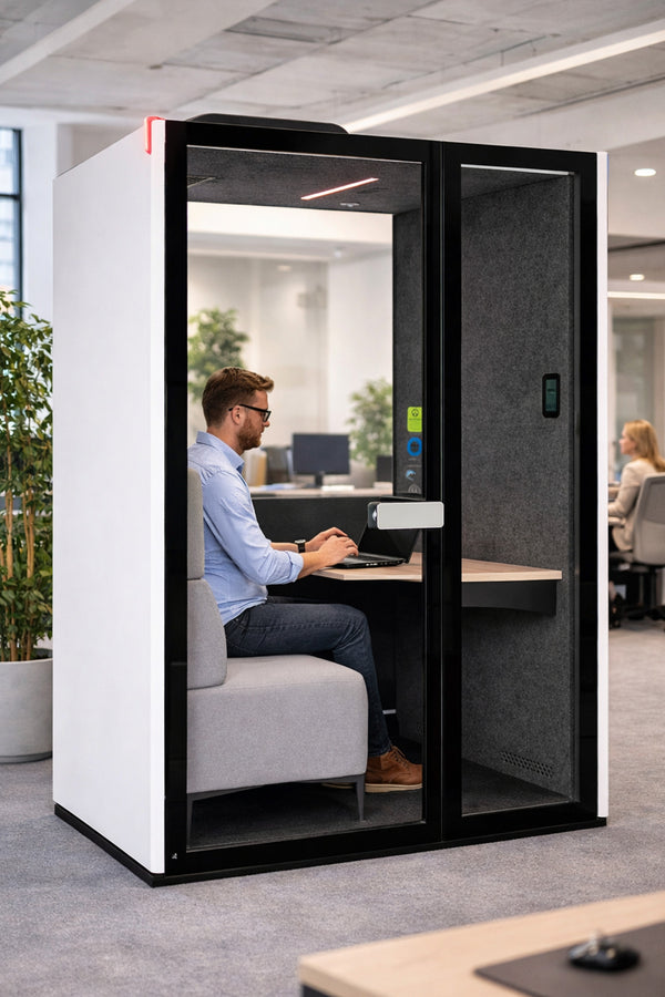 SERIES 2 - W POD 1 Person Work/Zoom Room Pod - 1400 x 1250 x 2180h - INAPOD