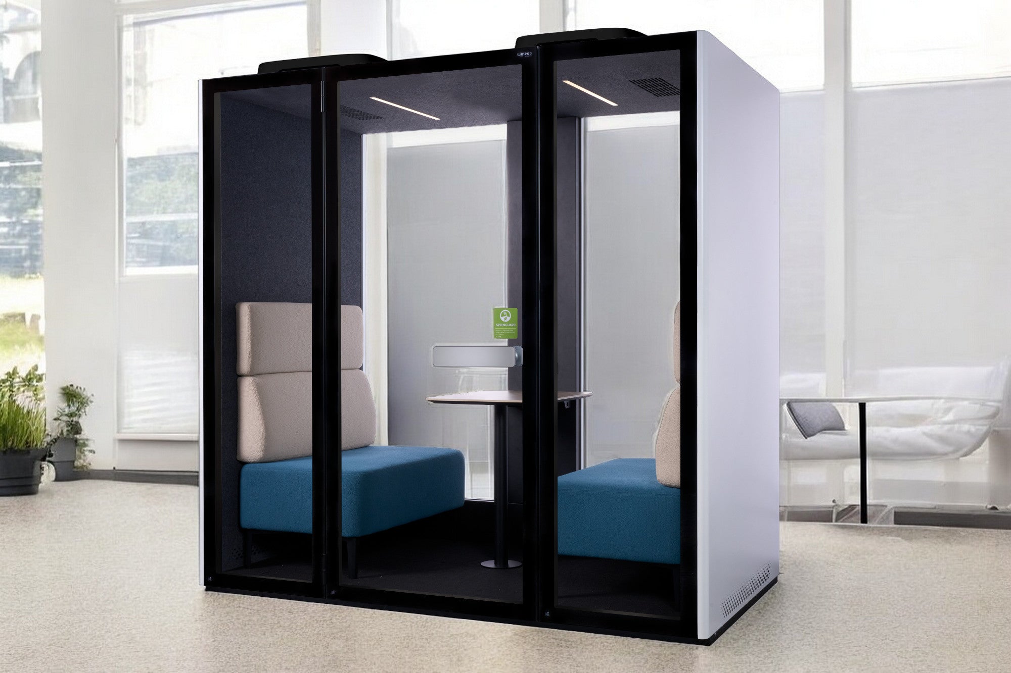 One Use Pod SERIES 2 - D POD 1-4 Person Meeting Pod - 2200 x 1250 x 2180h - INAPOD